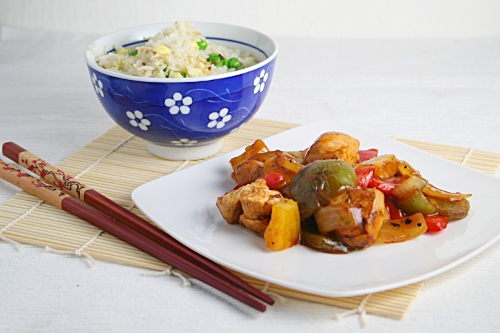 Sweet & Sour Chicken with Egg Fried Rice